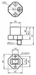 Dimensions: Inductive positioning system PMI15V-F112-EP-IO-V1
