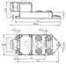 Dimensions: Distribuidor pasivo V1-4/8A-E2