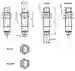 Dimensions: Sensor fotoeléctrico de barrera unidireccional (par) OBE15M-18GM60A-SE5