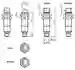 Dimensions: Sensor fotoeléctrico de barrera unidireccional (par) OBE15M-18GM60A-SE5-V1