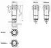 Dimensions: Sensor fotoeléctrico de barrera unidireccional (par) OBE25M-18GM60-SE4