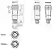 Dimensions: Sensor fotoeléctrico de barrera unidireccional (par) OBE10M-18GM60-SE4-V1-IR-1C