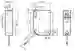 Dimensions: Retroreflective area sensor OGR4000-R305-2EP-IO