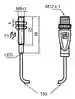 Dimensions: Inductive sensor NMB1,5-8GM35-E2-C-FE-150MM-V1