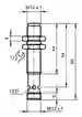 Dimensions: Inductive sensor NMB5-12GM65-E2-C-V1