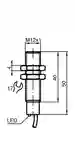 Dimensions: Magnetic field sensor MMB70-12GH50-1N