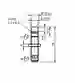 Dimensions: Inductive sensor NCB1,5-12GM45-E2-D-V1