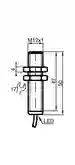 Dimensions: Inductive sensor NBB2-12GM50-E2-C