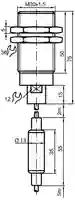 Dimensions: Inductive sensor NJ4-30GM-N-200