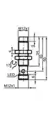 Dimensions: Inductive sensor NCN4-12GM35-N0-V1