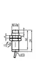 Dimensions: Inductive sensor NCN4-12GM35-N0