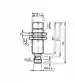 Dimensions: Inductive sensor NRN15-18GS50-E2-V1