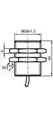 Dimensions: Inductive sensor NJ10-30GM-N