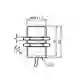 Dimensions: Inductive sensor NBB15-30GM50-E2-3G-3D