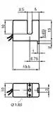 Dimensions: Induktiver Schlitzsensor SB3,5-E2-Y112885