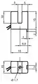 Dimensions: Inductive slot sensor SJ5-N