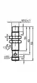 Dimensions: Inductive sensor NRN10-12GM40-E2-IO-C-V1