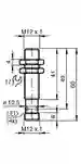 Dimensions: Magnetic field sensor MMB70-12GH50-1N-V1