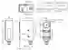 Dimensions: Print mark contrast sensor DK20-2497(/49)