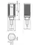 Dimensions: Thru-beam sensor GD18/GV18/25/102/115