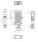 Dimensions: Retroreflective sensor MLV41-54-G-IO/25/92/136