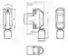 Dimensions: Sensor óptico de barrera por reflexión ML17-54/73/136