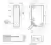 Dimensions: Thru-beam sensor LA31/LK31/16/25/31/115