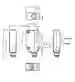 Dimensions: Triangulation sensor (BGS) OBT350-R100-EP-IO-V3