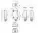 Dimensions: Thru-beam sensor (pair) OBE12M-R100-S2EP-IO-V31
