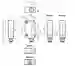 Dimensions: Thru-beam sensor (pair) OBE12M-R100-SEP-IO-V3