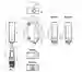 Dimensions: Thru-beam sensor (pair) OBE12M-R100-SEP-IO-0,3M-V3