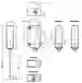 Dimensions: Thru-beam sensor (pair) OBE12M-R100-S2EP1-IO