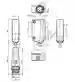 Dimensions: Retroreflective sensor (glass) OBG5000-R100-2EP-IO-0,3M-V1