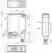 Dimensions: Retroreflective sensor (glass) OBG8000-R200-EP-IO-V3