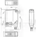 Dimensions: Retroreflective sensor (glass) OBG8000-R200-2EP-IO-V31