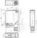 Dimensions: Retroreflective sensor (glass) OBG8000-R200-2EP-IO-V15