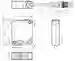Dimensions: Retroreflective sensor (glass) OBG8000-R200-2EP-IO-0,3M-V1
