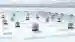 a hall with many bots transporting goods