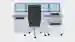 An illustration of a desk with several monitors and industrial box thin clients An illustration of a desk with several monitors and industrial box thin clients