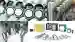 Visual with different pictures of ultrasonic sensors and sensor manufacturing