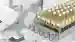 Multiple UC18 GS ultrasonic sensors with connected synchronization inputs on bottle filling machine 
