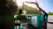 Emptying of full glass container