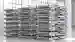 pre-assembled conveyor segments on a rack
