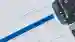 a PGV read head tracking a blue color tape on a reflective surface
