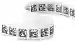 a white tape with black Data Matrix control codes printed on it